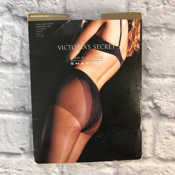 Vintage New in package Victoria’s Secret‎ Black Hosiery Maximum Shaping Size A - Picture 1 of 3